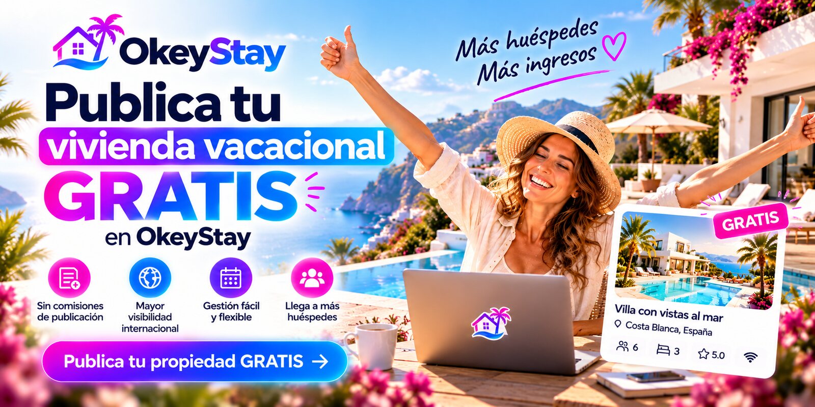 Okeystay · Publica tu alojamiento y empieza a recibir reservas