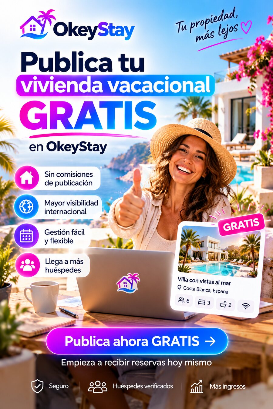 Okeystay · Publica tu alojamiento y empieza a recibir reservas